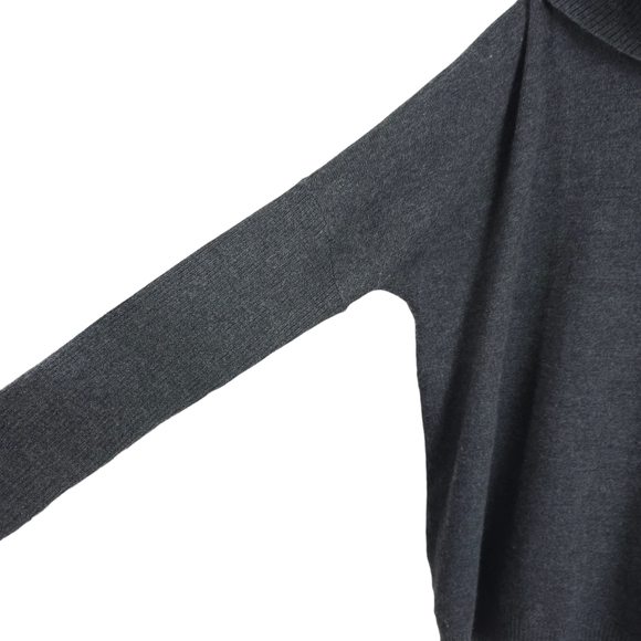 Cynthia Rowley Gray Bat Wing Cowl Neck Sweater - Picture 3 of 10